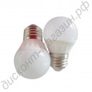 Светодиодная лампа (LED лампа) Е27, шар матовый