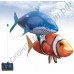 Летающая рыба на радиоуправлении (акула, рыба-клоун), наполненная гелием