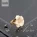 Кольцо Flower Ring Austrian Crystal Adjustable 18K Real Gold Plated