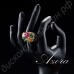 Кольцо Flower and Butterfly Oil Painting Pattern Ring 18K Real Gold Plated