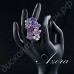 Кольцо Multicolour Flower Design Ring Platinum Plated SWA ELEMENTS Gorgeous Austrian Crystal