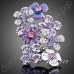 Кольцо Multicolour Flower Design Ring Platinum Plated SWA ELEMENTS Gorgeous Austrian Crystal
