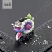 Кольцо Bird In the Flowers Design Ring Platinum Plated SWA ELEMENTS Austrian Crystal