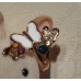 Кольцо 18K Rose Gold Plate Double Color Butterfly Diamond Ring
