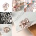 Кольцо Trendy Party Style 18K Rose Gold Plated SWA ELEMENTS Austrian Crystal White Flowers