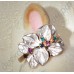 Кольцо Trendy Party Style 18K Rose Gold Plated SWA ELEMENTS Austrian Crystal White Flowers